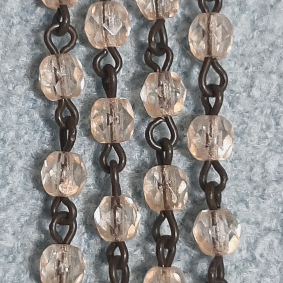 Vintage, Brown Crystal Bead Necklace - Picture 13 of 16